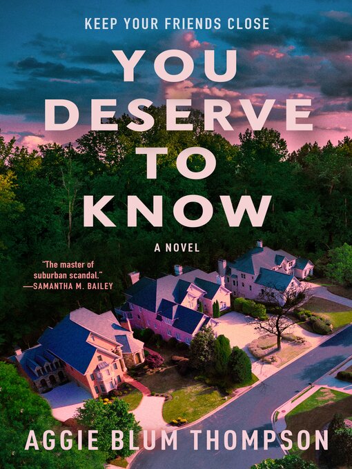 Title details for You Deserve to Know by Aggie Blum Thompson - Wait list